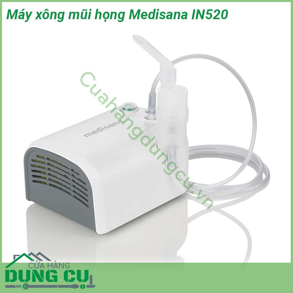 Máy xông mũi họng Medisana IN520&nbsp;hoạt động êm ái không gây tiếng ồn không gây cảm giác khó chịu cho người dùng Nhỏ và gọn máy xông mũi họng Medisana IN520 không chỉ phù hợp để sử dụng trong gia đình mà còn có thể dễ dàng vận chuyển