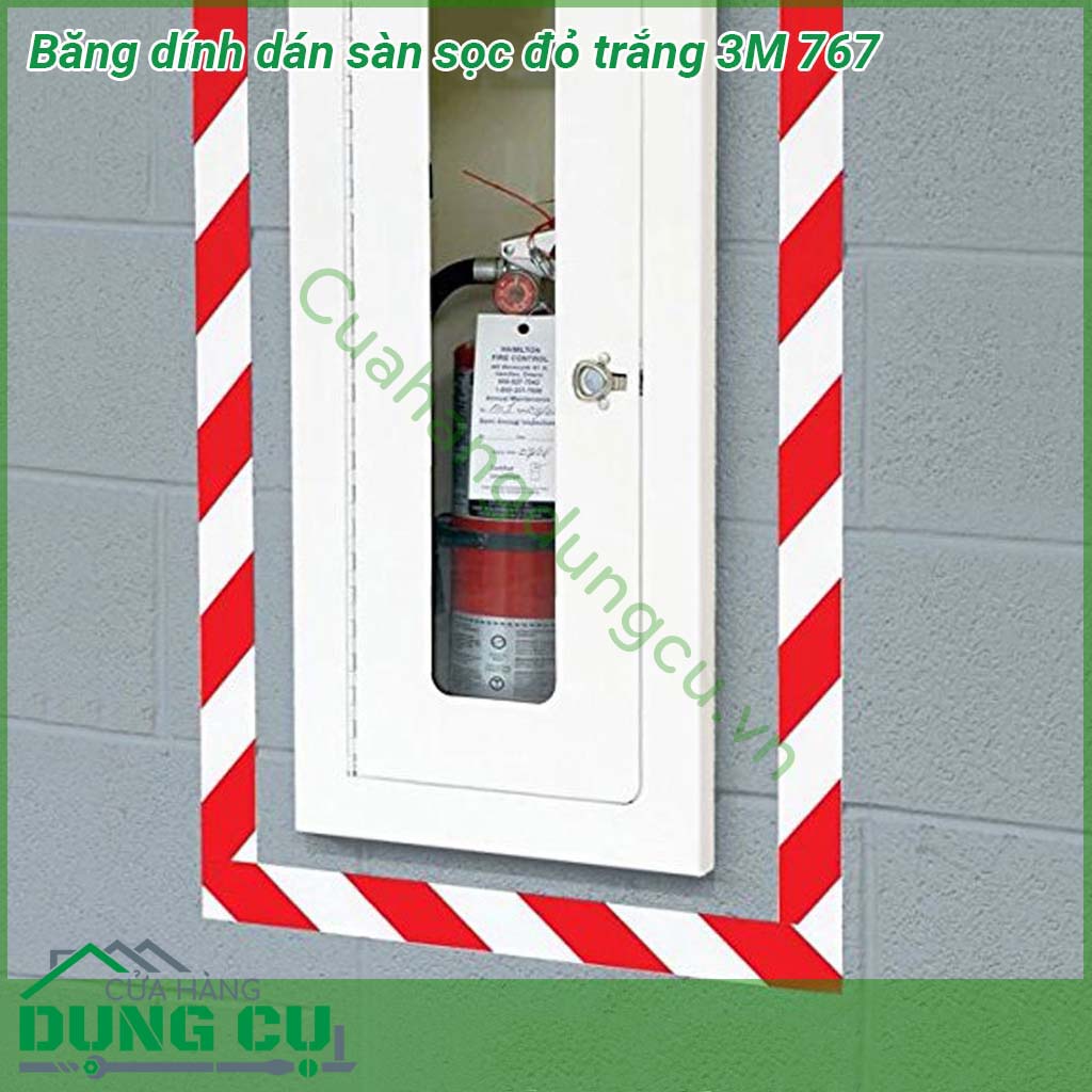 Băng dính dán sàn sọc đỏ trắng 3M 767 được phủ một lớp băng keo cao su được thiết kế làm băng keo đánh dấu cảnh báo những khu vực nguy hiểm &nbsp;Keo cao su giúp dính nhanh chắc trên nhiều bề mặt khác nhau lớp giấy mịn giúp dễ dạng vệ sinh lau chùi