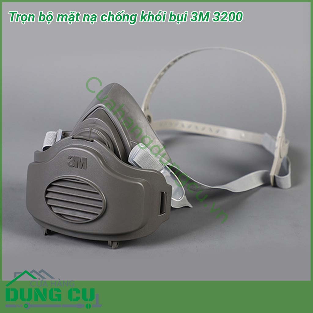 Trọn bộ mặt nạ chống khói bụi 3M 3200&nbsp;thiết kế nhỏ gọn nhẹ nhàng chất liệu được làm từ silicon và nhựa cao cấp chịu được nhiệt độ độ ẩm cao ôm khít gương mặt giúp bạn có thể sử dụng lâu dài mà vẫn luôn cảm thấy thoải mái &nbsp;