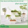 Chậu nhựa tự tưới thông minh hình chữ nhật thiết kế thông minh 2 lớp giúp chậu có khả năng tự tưới nước cho cây  Chất liệu nhựa dẻo dai chống va đập chống phai màu  Có thể sử dụng trong nhà và ngoài trời