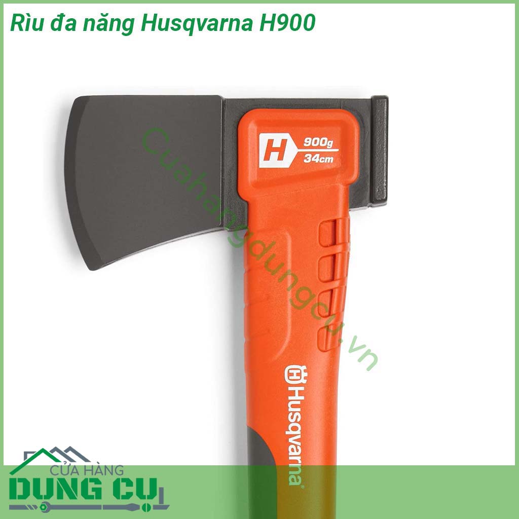 Rìu đa năng Husqvarna H900 được làm bằng thép chất lượng cao bền bỉ Chất liệu chống gỉ sét chống ăn mòn chịu va đập không bị biến dạng cong vênh trong quá trình sử dụng Cán cầm của rìu được làm bằng sợi thủy tinh siêu bền tạo cảm giác êm ái khi cầm