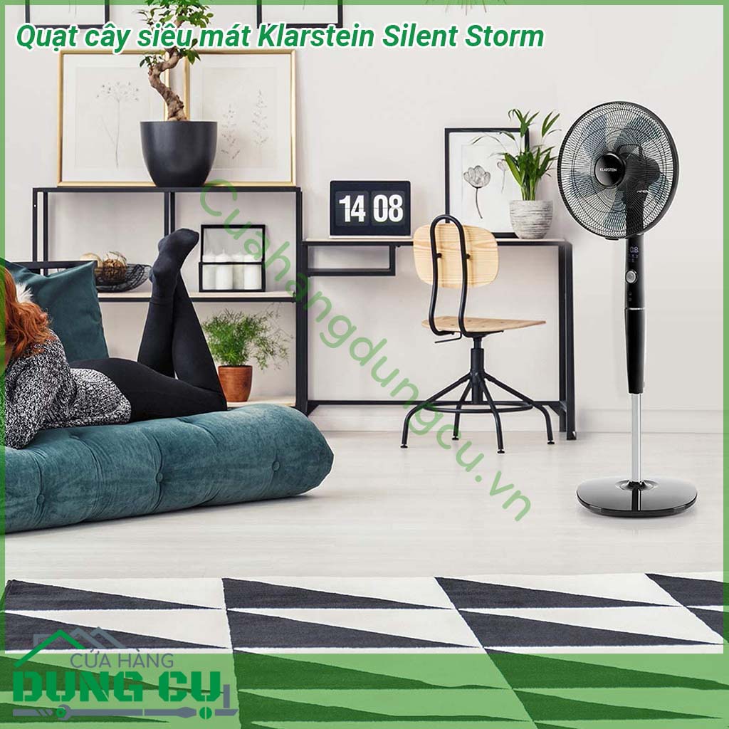 Quạt cây siêu mát Klarstein Silent Storm&nbsp;được thiết kế với rất nhiều các chức năng và có thể điều khiển sử dụng dễ dàng Quạt siêu hiện đại với 26 cấp độ gió &nbsp;5 chế độ làm mát - thật tuyệt vời và tiện nghi &nbsp;Chiều cao quạt tuỳ chỉnh từ 120-137cm