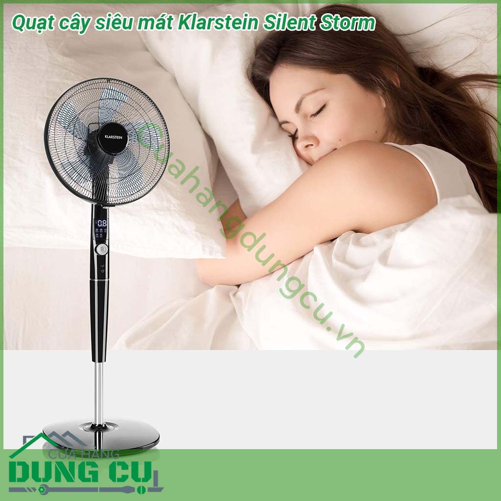 Quạt cây siêu mát Klarstein Silent Storm&nbsp;được thiết kế với rất nhiều các chức năng và có thể điều khiển sử dụng dễ dàng Quạt siêu hiện đại với 26 cấp độ gió &nbsp;5 chế độ làm mát - thật tuyệt vời và tiện nghi &nbsp;Chiều cao quạt tuỳ chỉnh từ 120-137cm