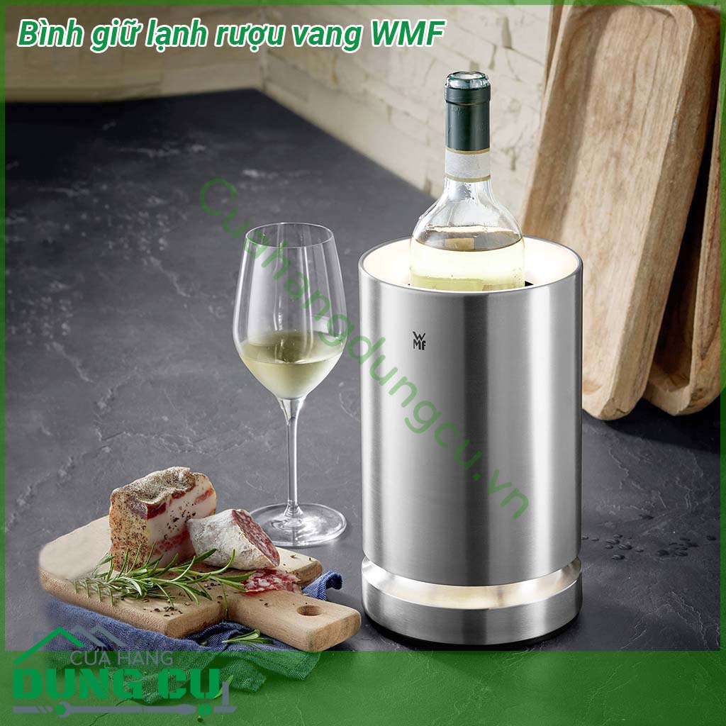 Bình giữ lạnh rượu vang WMF&nbsp;một sản phẩm giúp bạn có thể tận hưởng hương vị rượu ngon nhất đậm đà nhất bất cứ khi nào bạn muốn Thiết kế nhỏ gọn đơn giản giúp bạn mang đi bất cứ nơi đâu đến bất cứ buổi tiệc nào