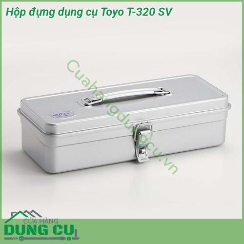 Hộp đựng dụng cụ Toyo T-320 SV được làm từ thép cao cấp chống ăn mòn không bị ghỉ và không bị cong vênh  Bề mặt sơn nhẵn mịn sáng bóng và hạn chế tối đa trầy xước  Tay cầm chắc chắn thiết kế dễ dàng cầm khi di chuyển