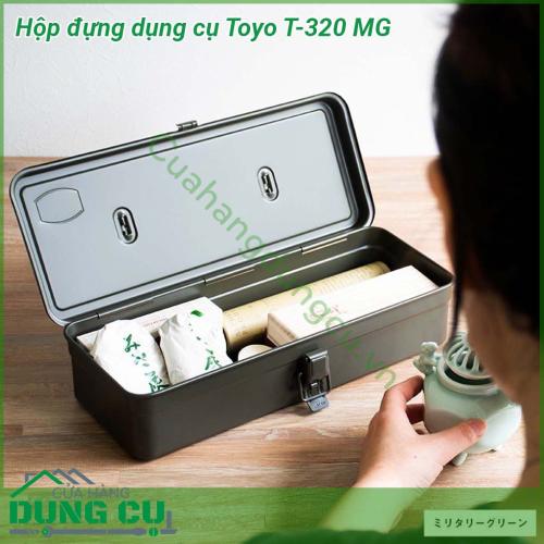 Hộp đựng dụng cụ Toyo T-320 MG 1 ngăn được làm từ hợp kim thép cứng chắc với độ bền cao - Chống gỉ sét tốt - Chất liệu bền bỉ - Không bị biến dạng khi chịu lực tác động mạnh - Thời gian sử dụng lâu dài