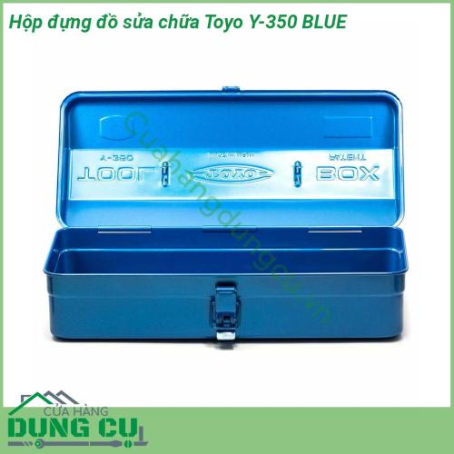 Hộp đựng đồ sửa chữa Toyo Y-350 BLUE được làm bằng sắt dầy bền bỉ chịu được va đập mạnh trong các môi trường làm việc nặng Bề mặt hộp cũng được sơn tĩnh điện màu xanh dương vô cùng bắt mắt với độ sáng bóng cũng như khả năng chống gỉ