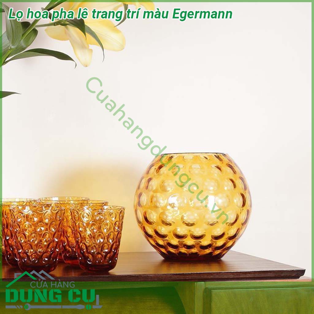 Lọ hoa pha lê trang trí màu Egermann&nbsp;được làm bằng chất liệu thủy tinh cao cấp nhất từ đất nước Tiệp Khắc Thiết kế và chế tác để vừa có thể sử dụng để cắm hoa vừa có thể sử dụng để trang trí và trưng bày