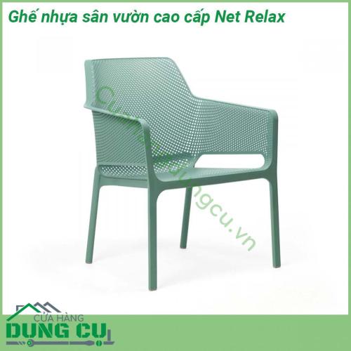 Ghế nhựa sân vườn cao cấp Net Relax được làm bằng chất liệu nhựa Polypropylene sợi thuỷ tinh với phụ gia chống tia UV có khả năng chịu nhiệt nắng mưa và thời tiết khắc nghiệt cực kỳ tốt rất thân thiện với môi trường và an toàn cho người sử dụng