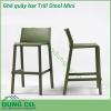 Ghế quầy bar Trill Stool Mini được làm từ nhựa sợi thủy tinh dùng trong nhà với bàn cao quầy bar và quầy bếp  Hình dạng tối giản thoải mái và thon gọn  Nhẹ và dễ bảo trì