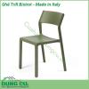 Ghế Trill Bistrot - Made in Italy là sự lựa chọn đầy phong cách cho bất kỳ không gian sống ngoài trời nào  Chiếc ghế không tay vịn này được làm bằng nhựa sợi thủy tinh đơn sắc có nhiều màu cho bạn lựa chọn có khả năng chống tia cực tím và thậm chí có thể tái chế