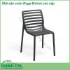 Ghế sân vườn Doga Bistrot thiết kế thanh mảnh  một chiếc ghế ngoài trời không có tay vịn được làm bằng nhựa nguyên sinh tinh khiết PP gia cường sợi thủy tinh fiberglass  Thiết kế rất tiện dụng để di chuyển có thể xếp chồng lên nhau dễ dàng vệ sinh và hoàn toàn có thể tái chế