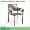 Ghế sân vườn ngoài trời Doga Armchair được sử dụng ngoài trời và được làm bằng nhựa sợi thủy tinh Nó được lấy cảm hứng từ thiết kế thanh trượt mang hơi hướng hiện đại của nhà thiết kế Raffaello Galiotto Ghế rất thuận tiện để di chuyển có thể xếp chồng lên nhau dễ vệ sinh và hoàn toàn có thể tái chế