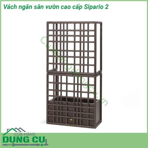 Vách ngăn sân vườn cao cấp Sipario 2 là một hệ thống vách ngăn mô-đun để sử dụng ngoài trời làm bằng nhựa tái sinh với chậu cây tự tưới  Với thiết kế lưới bất đối xứng các mô-đun cho phép bạn tạo các bố cục tuyến tính phân chia và cong giúp bạn có thể phân chia không gian một cách dễ dàng