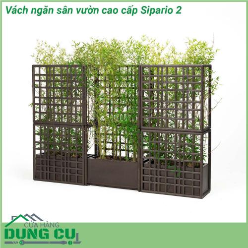 Vách ngăn sân vườn cao cấp Sipario 2 là một hệ thống vách ngăn mô-đun để sử dụng ngoài trời làm bằng nhựa tái sinh với chậu cây tự tưới  Với thiết kế lưới bất đối xứng các mô-đun cho phép bạn tạo các bố cục tuyến tính phân chia và cong giúp bạn có thể phân chia không gian một cách dễ dàng