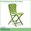 Ghế xếp gấp gọn ngoài trời Zac Spring nhiều màu sắc và hiện đại được làm bằng Polypropylene sợi thủy tinh một vật liệu kỹ thuật thế hệ mới nhất rất bền và đàn hồi  Ghế có lưng và mặt ngồi với thiết kế hình học được chạm khắc và đục lỗ dễ dàng gấp gọn để tiết kiệm diện tích và dễ dàng cất giữ khi không sử dụng