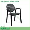 Ghế ngoài trời cao cấp Palma được làm từ chất liệu Polypropylene pha sợi thủy tinh cao cấp được xử lý tia UV chịu được thời tiết mưa nắng khắc nghiệt thích hợp với sân vườn ngoài trời