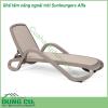 Ghế tắm nắng ngoài trời Sunloungers Alfa với khung được làm từ các hạt nhựa ABS nguyên sinh có độ cứng cao chống ăn mòn cách điện và không thấm nước Độ bền cao  mặt ghế bằng vải sợi cao cấp không thấm nước không ẩm mốc khó phai màu bền đẹp sau thời gian dài sử dụng