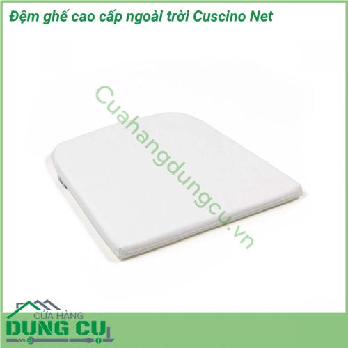 Đệm ghế cao cấp ngoài trời Cuscino Net được làm từ 100 sợi nhuộm acrylic độ bền cao tạo sự sang trọng tinh tế dễ kết hợp trang trí dễ vệ sinh và không bao giờ phải lo đến chuyện lỗi mốt