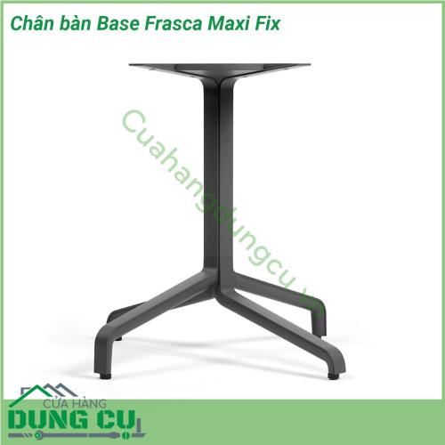 Chân bàn Base Frasca Maxi Fix một thiết kế ấn tượng lấy ý tưởng từ hình dáng của cây treo ngược với kiểu dáng bốn chân quanh trụ trung tâm của chân bàn  Chân bàn được làm bằng chất liệu nhôm sơn tĩnh điện cao cấp với kiểu dáng thiết kế sang trọng  có thể xếp gọn nhiều bàn vào nhau