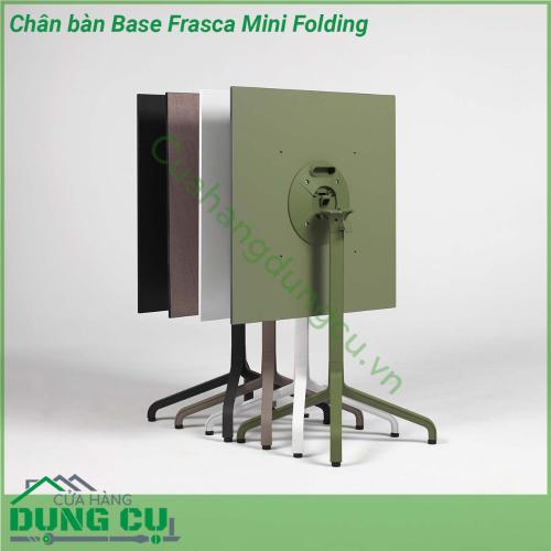 Chân bàn Base Frasca Mini Folding được làm bằng chất liệu nhôm sơn tĩnh điện chịu được thời tiết mưa nắng khắc nghiệt Rất thích hợp với sân vườn ngoài trời