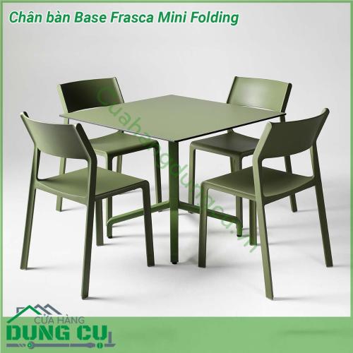 Chân bàn Base Frasca Mini Folding được làm bằng chất liệu nhôm sơn tĩnh điện chịu được thời tiết mưa nắng khắc nghiệt Rất thích hợp với sân vườn ngoài trời