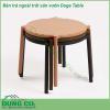 Bàn trà ngoài trời sân vườn Doga Table được làm bằng chất liệu nhựa polypropylene với phụ gia chống tia UV chịu áp suất cao và có khả năng tái chế  Mặt bàn được thiết kế hình tròn thể hiện sự gần gũi nhẹ nhàng Với kích thước nhỏ gọn vô cùng tiện lợi chính là một sự lựa chọn hoàn hảo cho không gian sân vườn ngoài trời