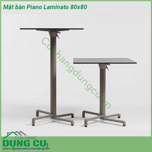 Mặt bàn Piano Laminato 80x80 được làm từ chất liệu cao cấp được xử lý tia UV chịu được thời tiết mưa nắng khắc nghiệt Rất thích hợp với sân vườn ngoài trời