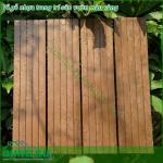 Vỉ gỗ nhựa trang trí sân vườn màu vàng