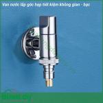 Van nước lắp góc hẹp tiết kiệm không gian - bạc