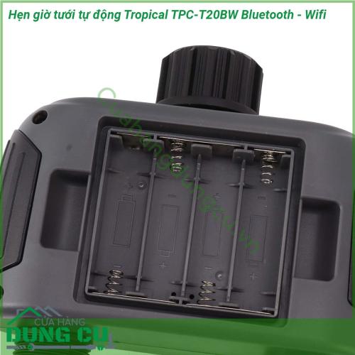 Hẹn giờ tưới tự động Tropical TPC-T20BW Bluetooth - Wifi thiết kế từ chất liệu ABS bền bỉ trong nhiều điều kiện khác nhau của môi trường giúp cho việc sử dụng dễ dàng bất kể trong nhà hay ngoài trời  Khả năng chống nước IP55 đảm bảo độ bền dài lâu cho sản phẩm