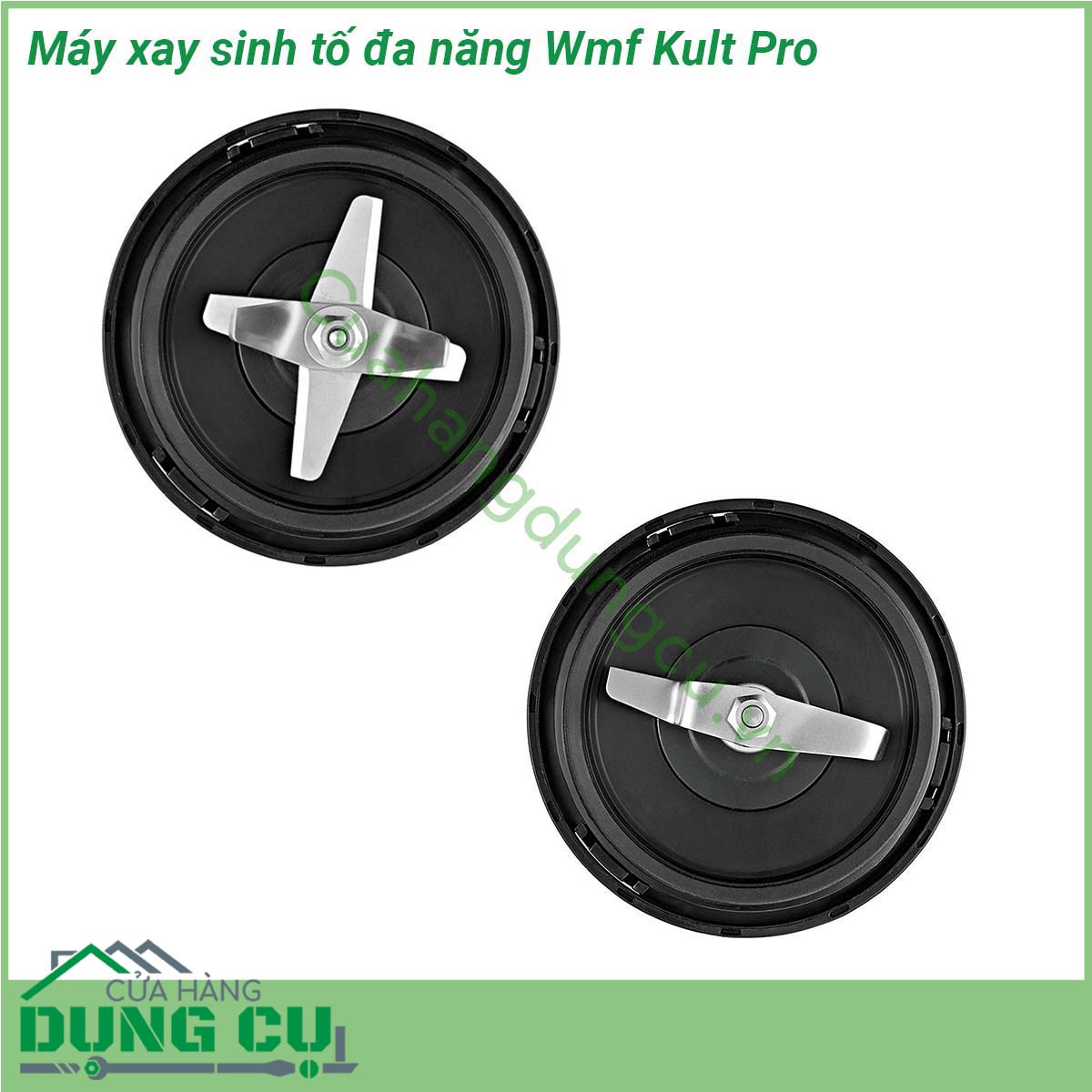 Máy xay sinh tố đa năng Wmf Kult Pro&nbsp;có kích thước thon gọn không quá to và cồng kềnh &nbsp;Lưỡi dao có 6 cánh được làm từ chất liệu thép không gỉ Cromargan cực kì sắc bạn hoàn toàn có thể làm rất nhiều thứ với chiếc máy xay đa năng này xay sinh tố đá bào xay thịt cá tôm cua nghiền các loại hạt cứng như cà phê lạc…