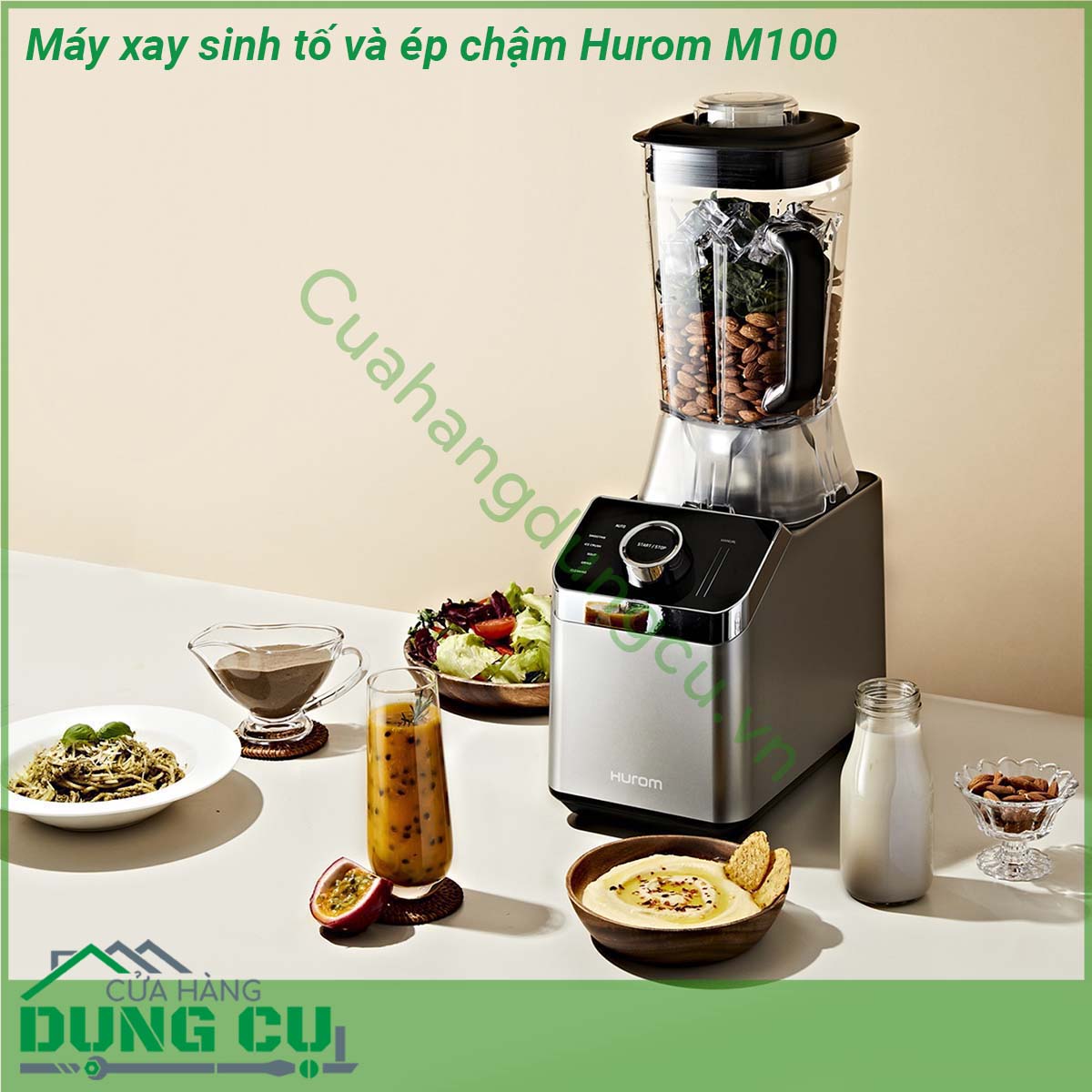 Máy xay sinh tố và ép chậm Hurom M100&nbsp;là sự kết hợp 2 trong 1 giữa tính năng ép chậm và xay sinh tố mang tới cho bạn những món thức uống hấp dẫn an toàn Với thiết kế hiện đại cùng màu sắc tươi sáng tinh tế gợi lên nét tinh tế cho gian bếp nhà bạn &nbsp;Bề mặt máy cũng được làm bằng chất liệu nhựa cao cấp trơn bóng nên rất dễ lau chùi thường xuyên bằng khăn mềm không tốn thời gian và công sức của các bà nội trợ