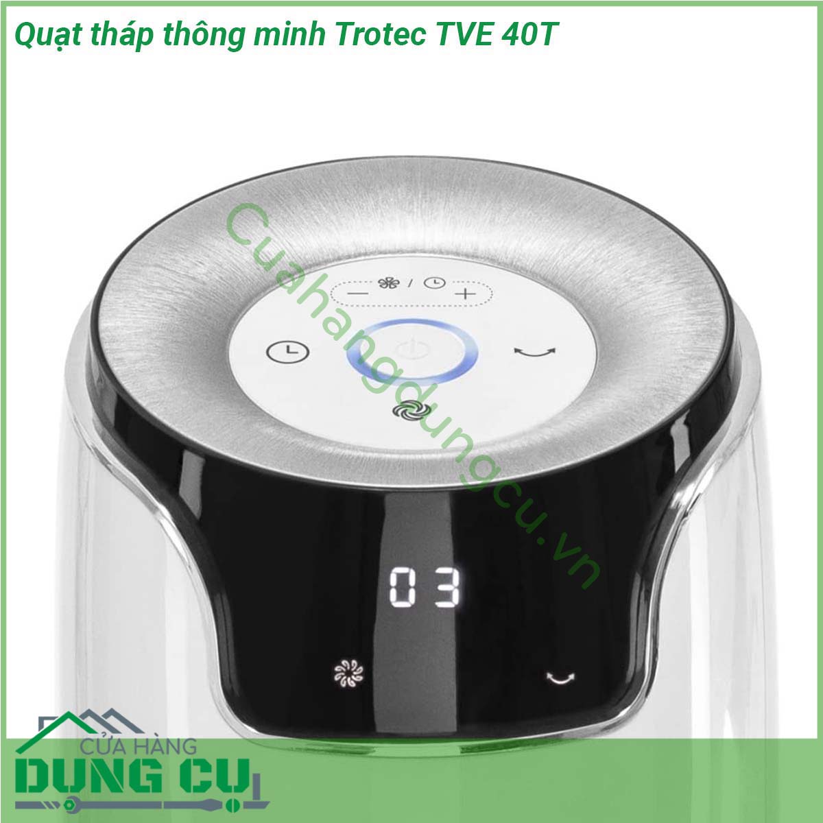 Quạt tháp thông minh Trotec TVE 40T&nbsp;cực kỳ linh hoạt có thể mang lại hiệu quả làm mát mong muốn mọi lúc &nbsp;Với các chế độ hoạt động khác nhau về cơ bản &nbsp;quạt tháp Trotec&nbsp;kết hợp ba thiết bị trong một vỏ mỏng thời trang &nbsp;Trong quá trình hoạt động bình thường &nbsp;Quạt Tháp Trotec&nbsp;chạy liên tục giúp luân chuyển không khí trong phòng khách và không gian làm việc một cách đáng tin cậy &nbsp;Đảm bảo cho không khí trong phòng dễ chịu bất cứ lúc nào
