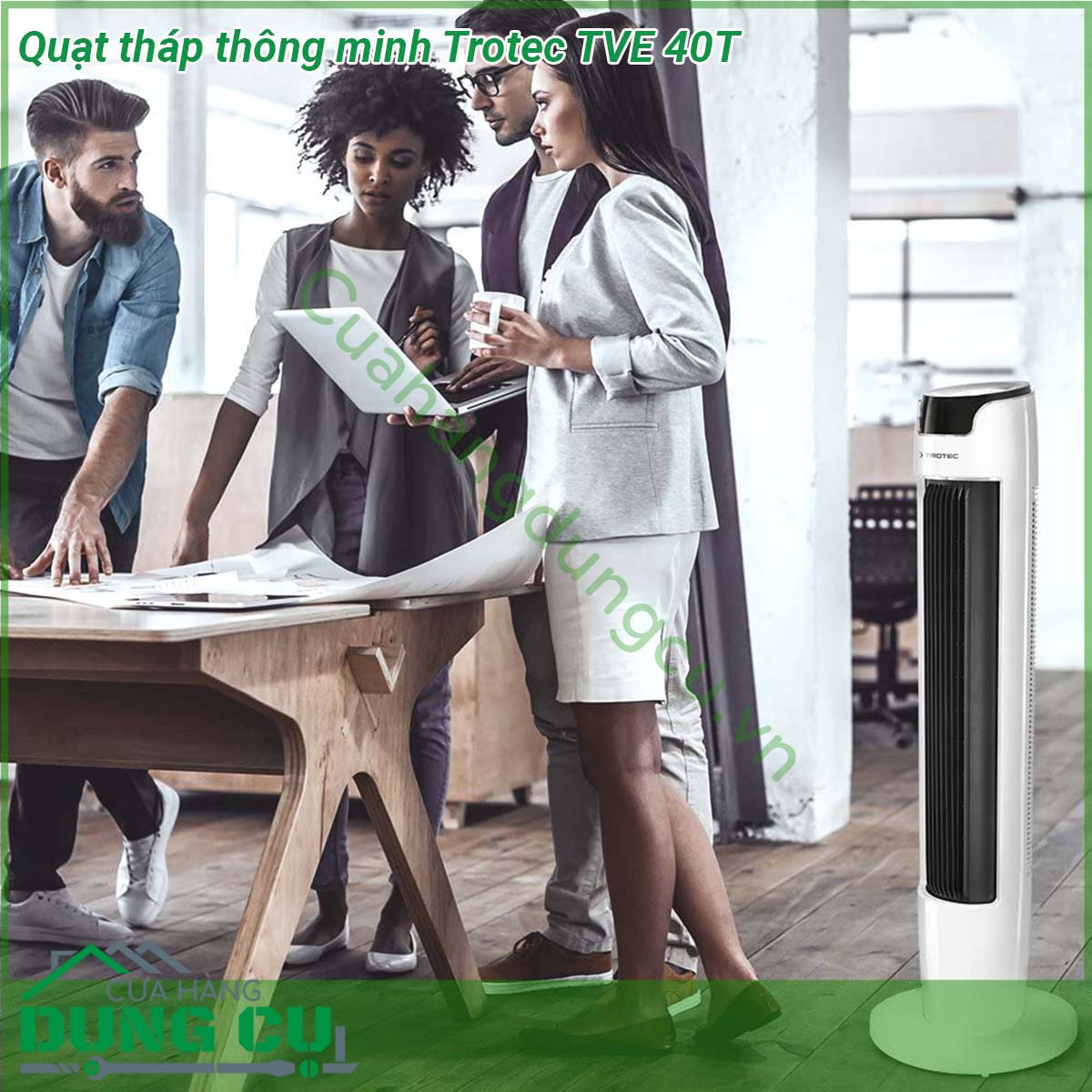Quạt tháp thông minh Trotec TVE 40T&nbsp;cực kỳ linh hoạt có thể mang lại hiệu quả làm mát mong muốn mọi lúc &nbsp;Với các chế độ hoạt động khác nhau về cơ bản &nbsp;quạt tháp Trotec&nbsp;kết hợp ba thiết bị trong một vỏ mỏng thời trang &nbsp;Trong quá trình hoạt động bình thường &nbsp;Quạt Tháp Trotec&nbsp;chạy liên tục giúp luân chuyển không khí trong phòng khách và không gian làm việc một cách đáng tin cậy &nbsp;Đảm bảo cho không khí trong phòng dễ chịu bất cứ lúc nào