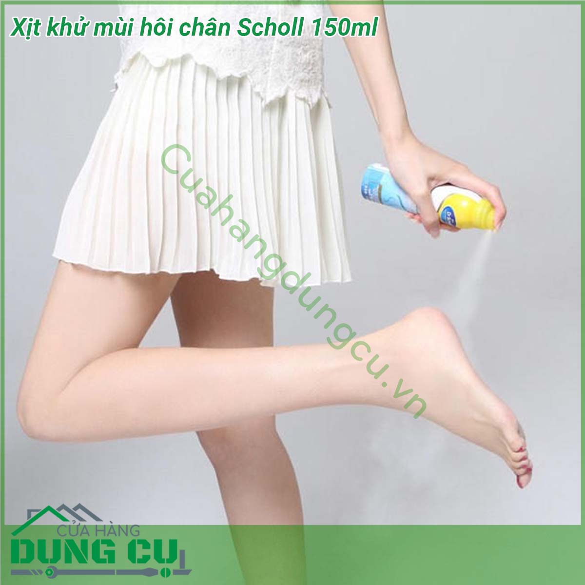 Xịt khử mùi hôi chân Scholl 150ml&nbsp;có chứa chất chuyên chống và khử mùi mồ hôi tinh dầu quế bạc hà Hấp thụ và làm mất mùi ngay lập tức Xịt khử mùi hôi giầy Scholl có thiết kế nhỏ gọn tiện dụng có thể mang theo bên người dễ dàng sử dụngHướng dẫn sử dụng ÖLắc đều trước khi phun xịt khử mùi hôi giầy Scholl