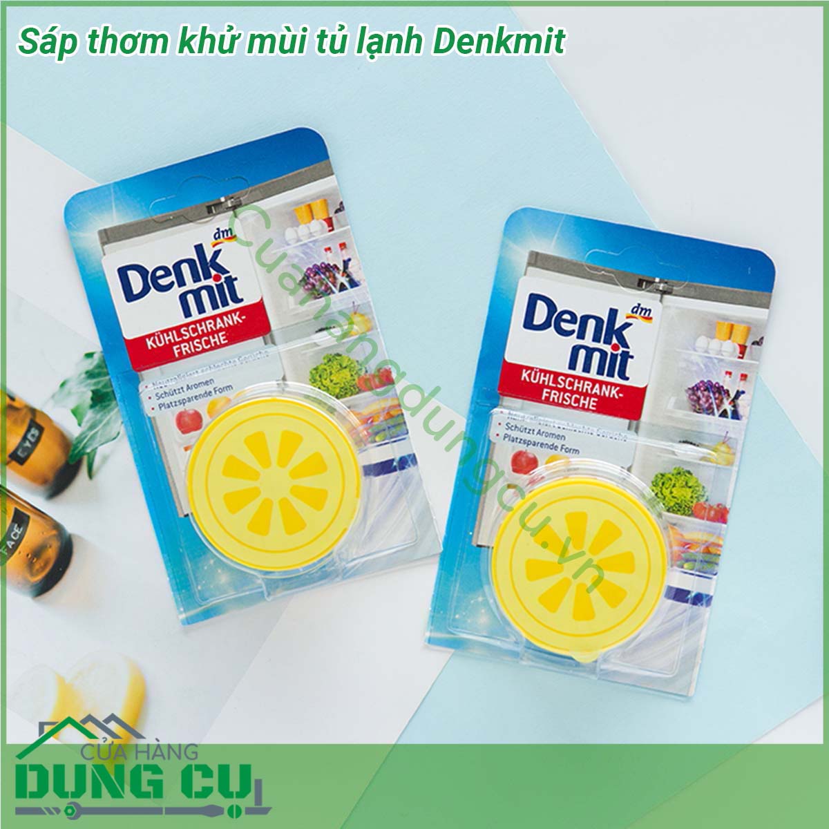 Sáp thơm khử mùi tủ lạnh Denkmit&nbsp;được thiết kế rất đơn giản nhỏ gọn &nbsp;được sản xuất theo công nghệ hiện đại đến từ Đức chiết xuất từ rong biển - thành phần có sẵn trong tự nhiên có tác dụng trung hòa các loại mùi hôi khó chịu trong tủ lạnh &nbsp;