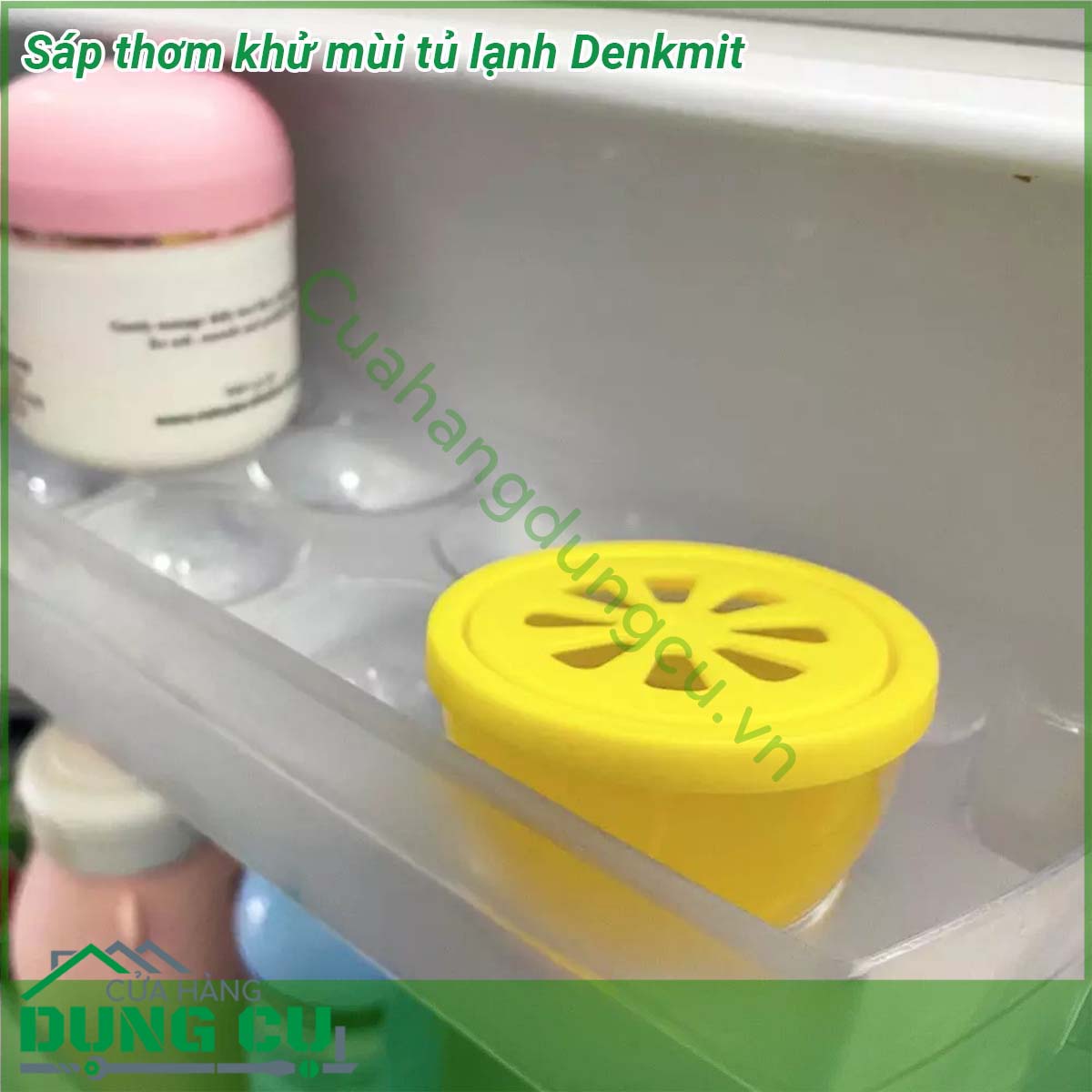 Sáp thơm khử mùi tủ lạnh Denkmit&nbsp;được thiết kế rất đơn giản nhỏ gọn &nbsp;được sản xuất theo công nghệ hiện đại đến từ Đức chiết xuất từ rong biển - thành phần có sẵn trong tự nhiên có tác dụng trung hòa các loại mùi hôi khó chịu trong tủ lạnh &nbsp;