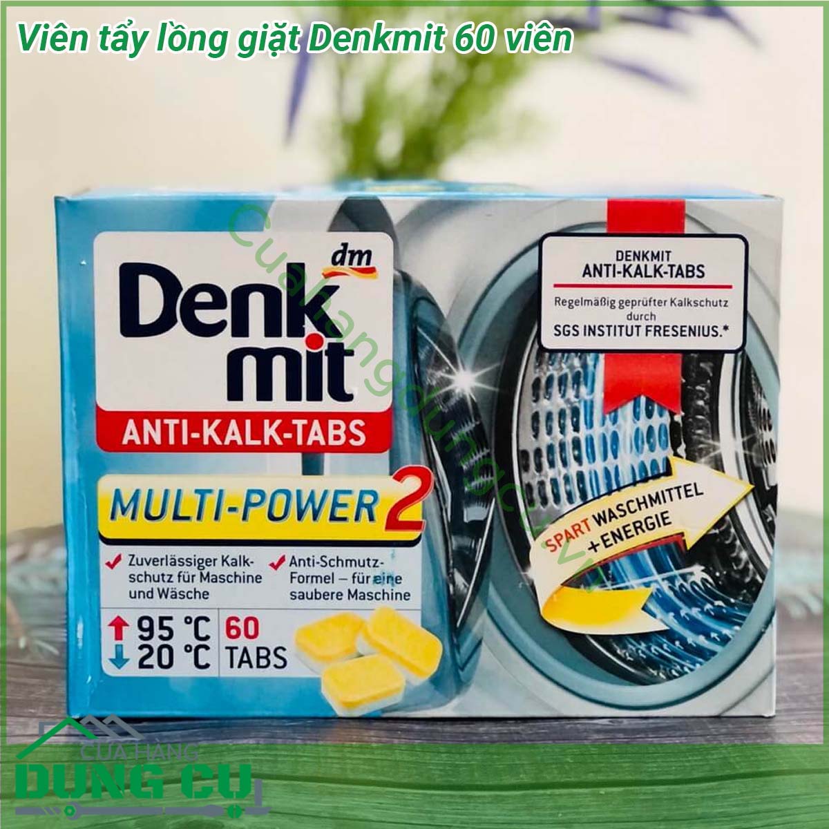 Viên tẩy lồng giặt Denkmit 60 viên&nbsp;giúp tẩy sạch các vết ố đen vết bẩn trong lồng giặt chống bám cặn trong lồng giặt diệt khuẩn tẩy trắng khử mùi hiệu quả giúp quần áo không bám bẩn và bị nấm mốc bảo vệ tối ưu cho máy giặt của bạn