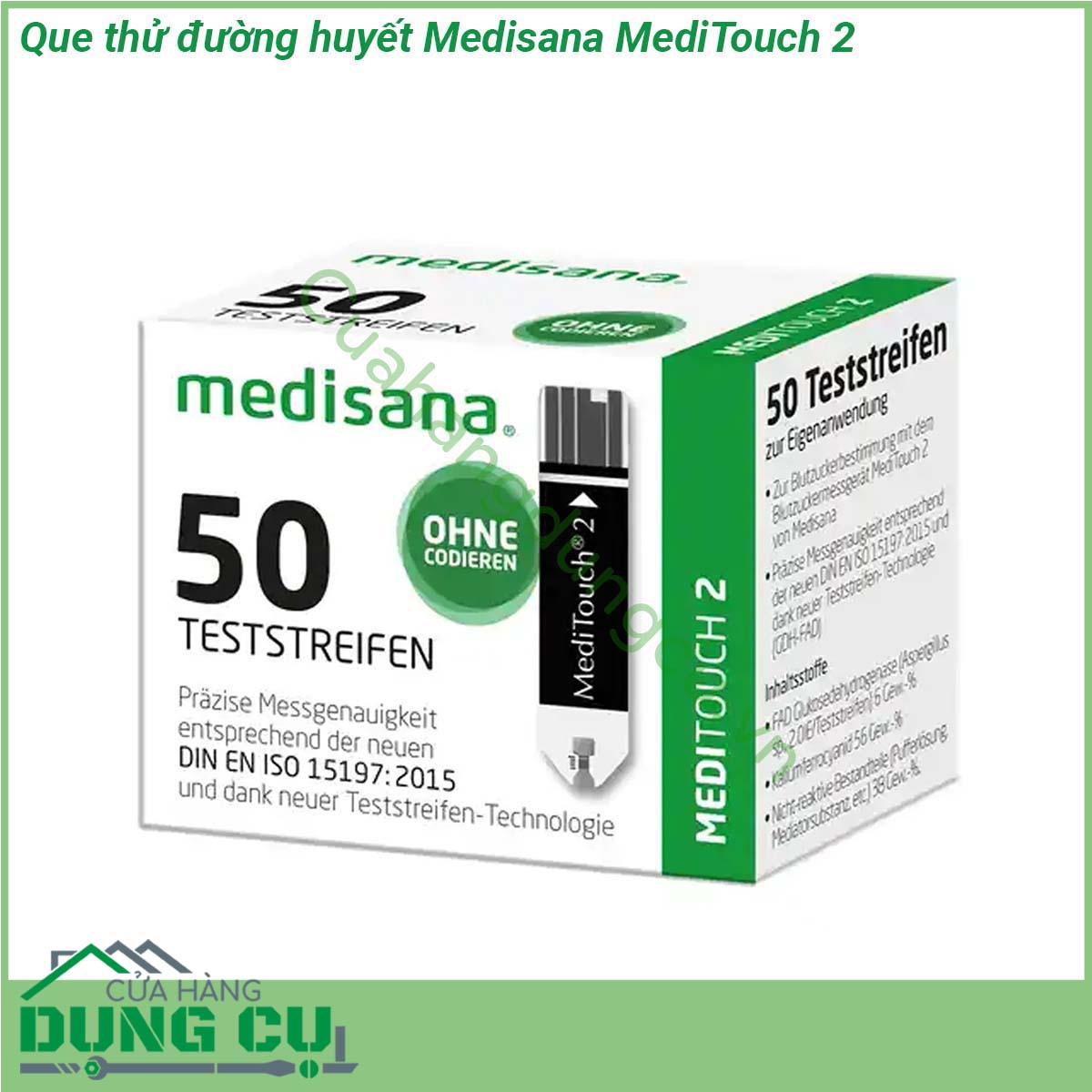Que thử đường huyết Medisana MediTouch 2&nbsp;là sản phẩm thiết bị y tế hiện đại thông minh cho phép bạn kiểm soát được lượng đường trong máu là bao nhiêu từ đó đưa ra chế độ ăn uống sinh hoạt khoa học và tốt nhất cho sức khỏe của bạn