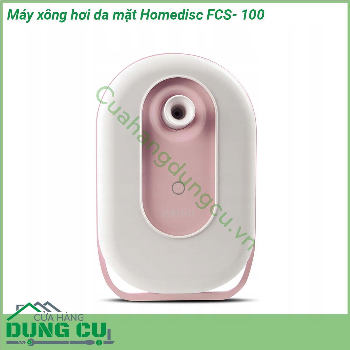 Máy xông hơi da mặt Homedisc FCS- 100&nbsp;có kiểu dáng máy gọn gàng dễ dàng bố trí trên bàn kệ để sử dụng tiện lợi mọi lúc Máy&nbsp;dùng hơi nước để xông mặt cho làn dưỡng ẩm và giảm bớt những tổn thương do tác nhân bên ngoài giúp cho làn da luôn tươi sáng căng mịn hơi nước cung cấp hydrat hóa sâu nhất cho làn da các hạt siêu mịn thấm sâu vào lỗ chân lông nhỏ nhất cùng hơi nước nóng kích mở lỗ chân lông giúp loại bỏ các tạp chất bụi bẩn tích tụ dưới da