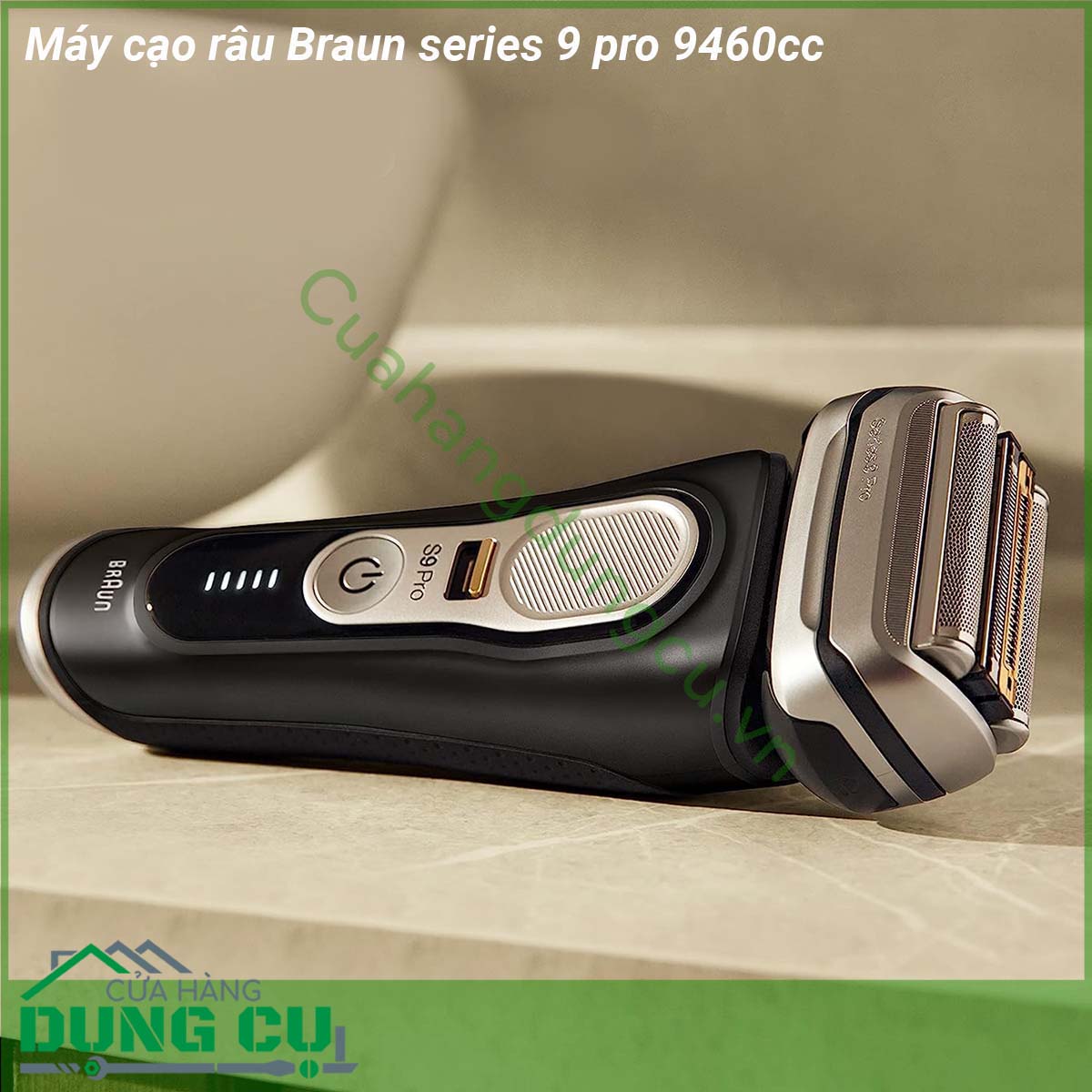 Máy cạo râu Braun series 9 pro 9460cc hoạt động hiệu quả và nhẹ nhàng bất kể đó là râu 1 3 hay 7 ngày &nbsp;Tông đơ ProLift độc đáo của nó nâng và cắt tóc dài và phẳng &nbsp;Máy cạo râu điện dành cho nam này đi kèm với Trung tâm SmartCare 5 trong 1 giúp máy cạo râu của bạn luôn sạch sẽ và hoạt động như mới mỗi ngày &nbsp;Máy cạo râu dễ dàng cạo sạch cả những sợi lông cứng nhờ Công tắc chính xác được thiết kế lại đặc biệt hữu ích ở những khu vực khó cạo