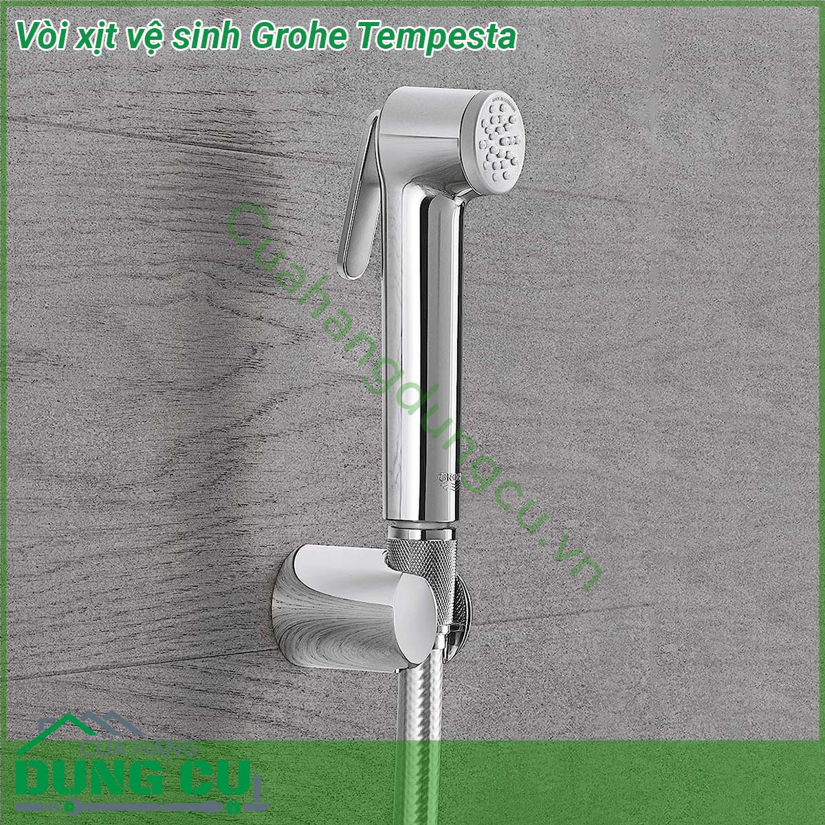 Vòi xịt vệ sinh Grohe Tempesta&nbsp;được thiết kế với kiểu dáng sang trọng hiện đại cùng với những tính năng vượt trội mang lại sự tiện dụng và bền bỉ cho khách hàng trong quá trình sử dụng sản phẩm &nbsp;Dùng với bồn cầu nhà tắm phòng vệ sinh gia đình khách sạn resort