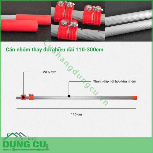 Cán nhôm đa năng thay đổi chiều dài 110-300cm