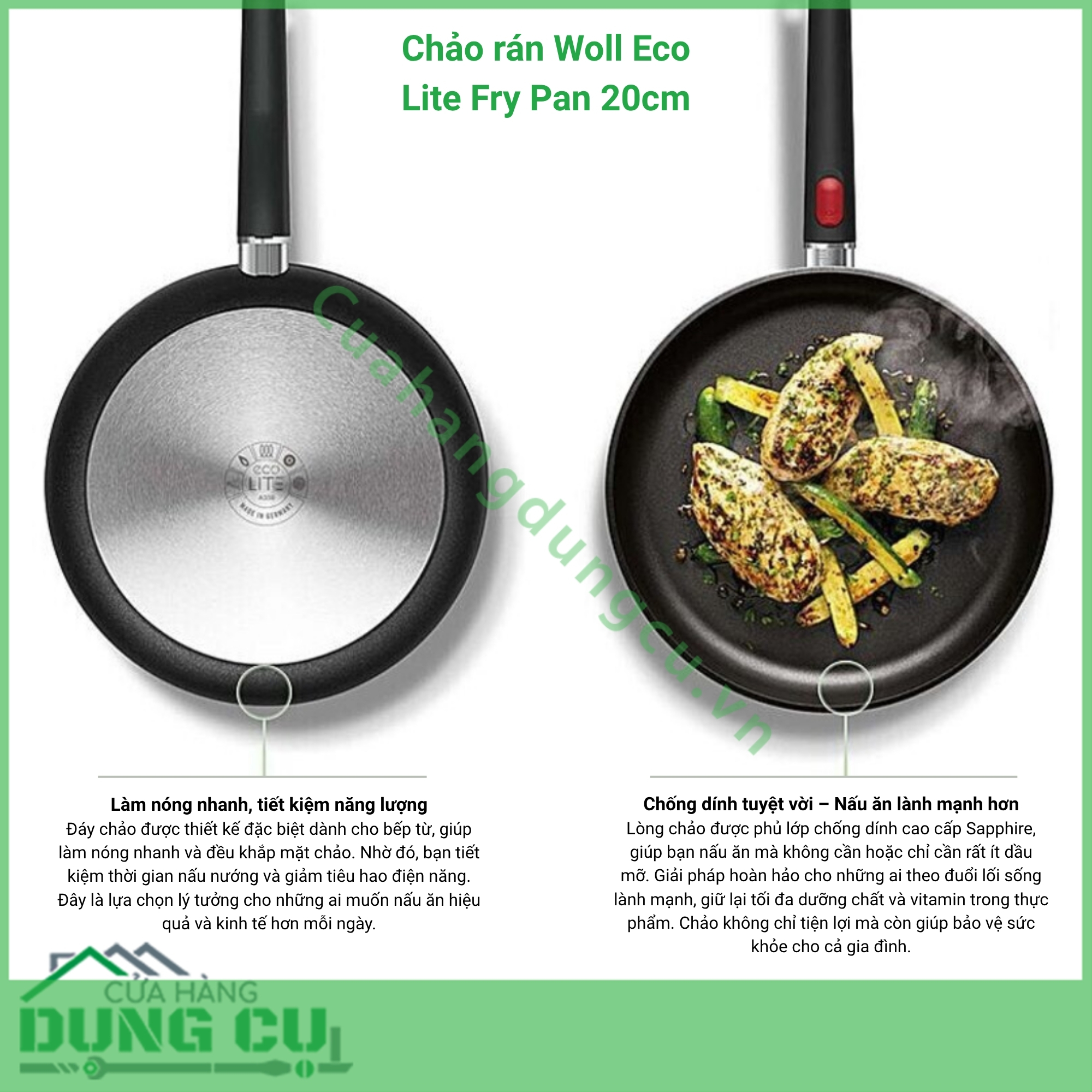 Chảo rán Woll Eco Lite Fry Pan 20cm
