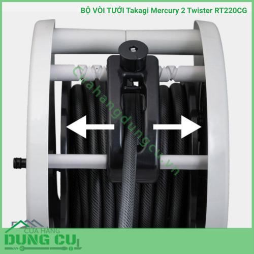 Bộ vòi thu rút tưới vườn Takagi Mercury 2 Twister (CG) 20m RT220CG