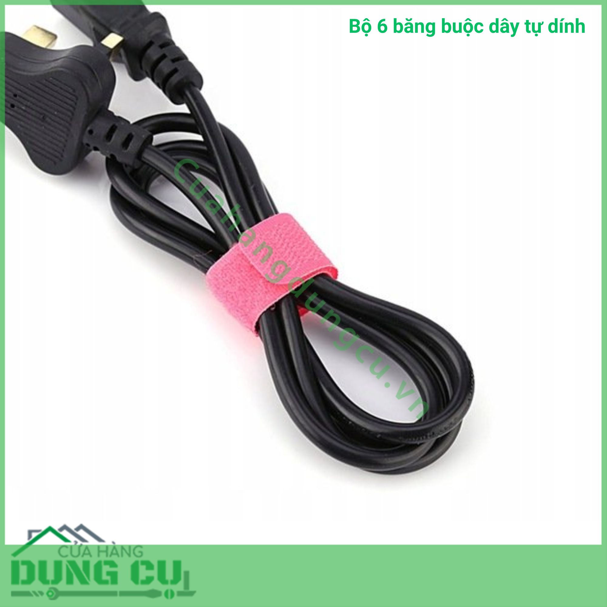 Bộ 6 băng buộc dây tự dính
