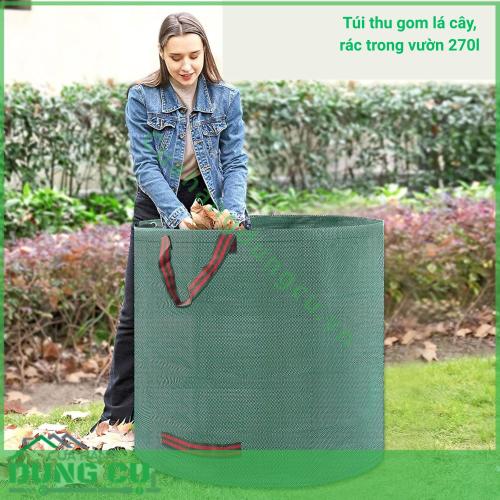 Túi thu gom lá cây rác trong vườn 270l