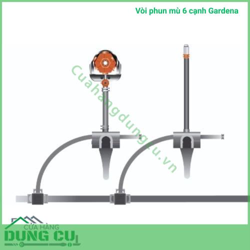 Vòi phun mù 6 cạnh Gardena