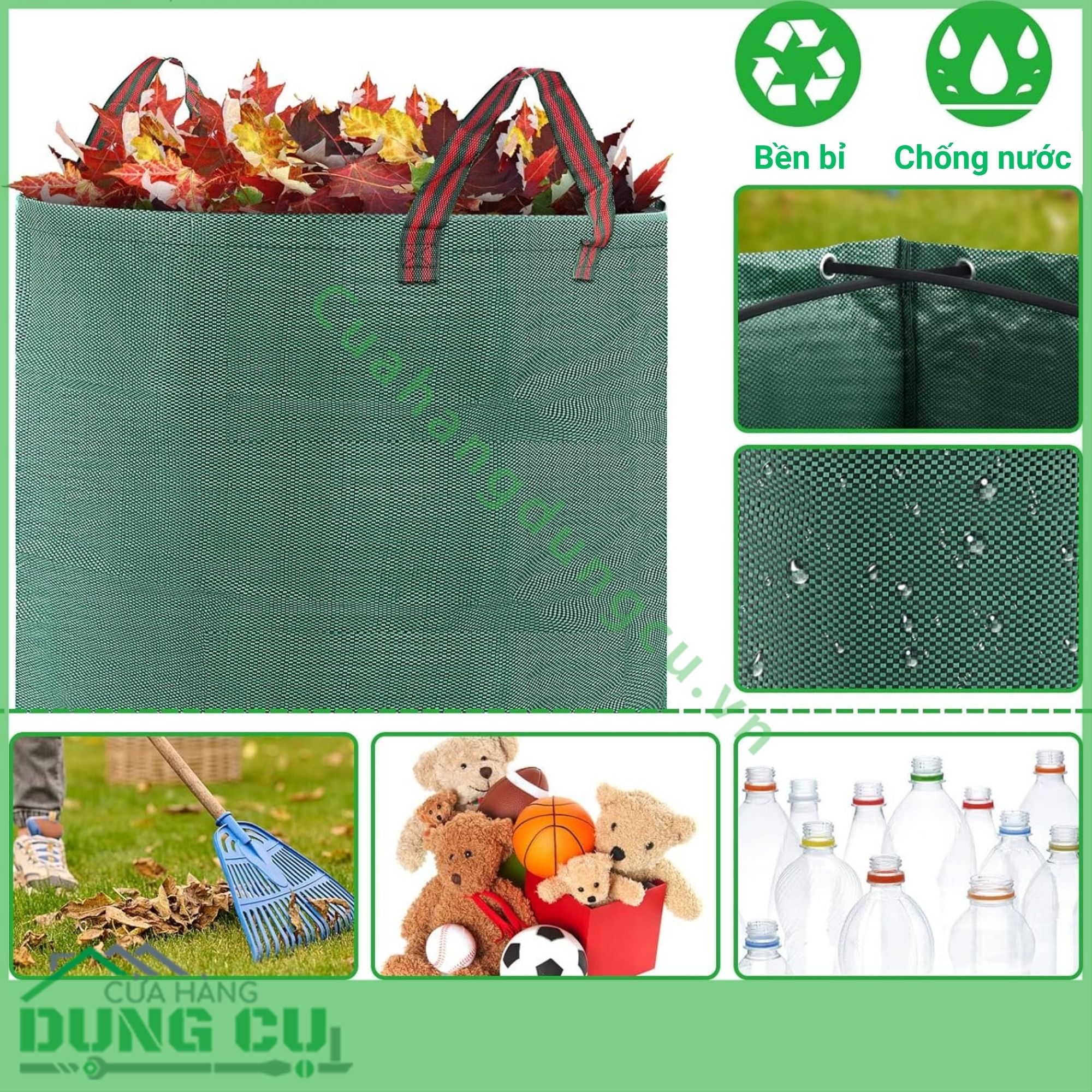Túi thu gom lá cây rác trong vườn 270l